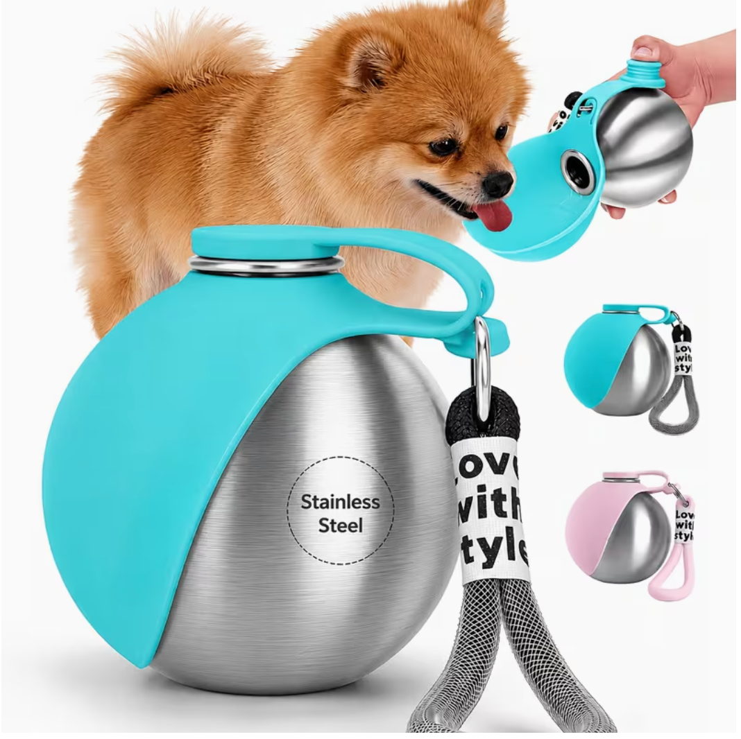 Borraccia Portatile per Cani con Ciotola Integrata 2 in 1